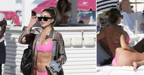 rhom larsa pippen shows curves beach miami