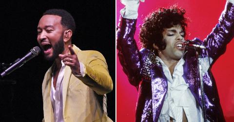 Composite photo of John Legend and Prince.