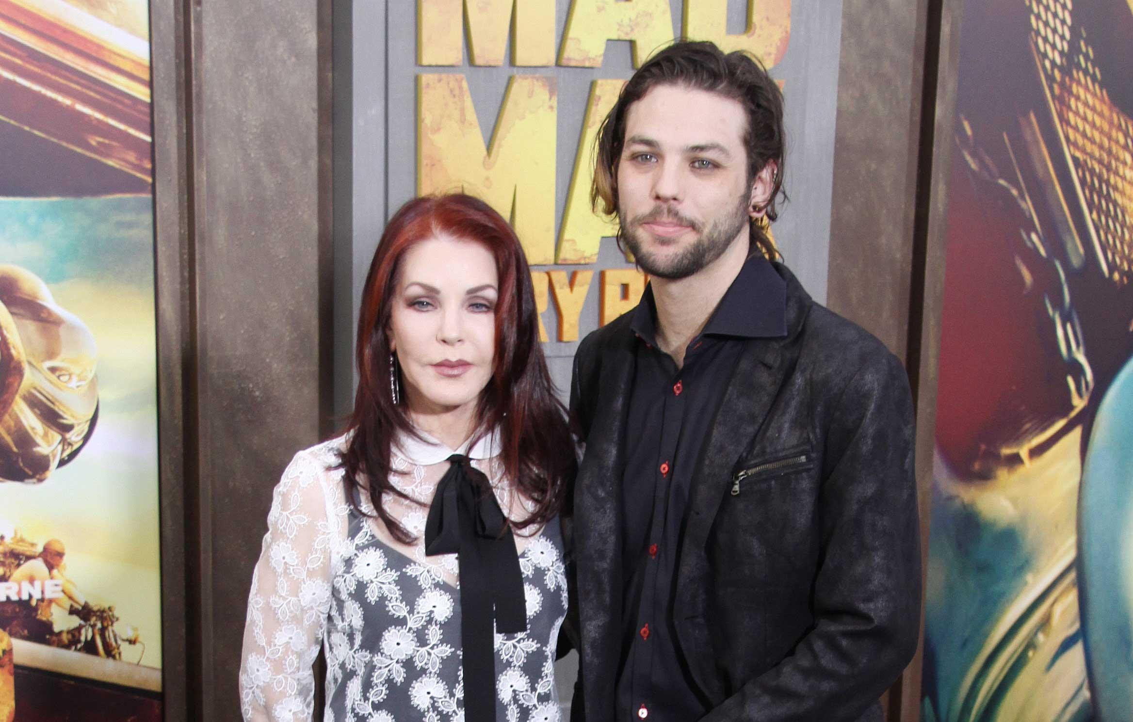 priscilla presley son navarone garibaldi step out dinner