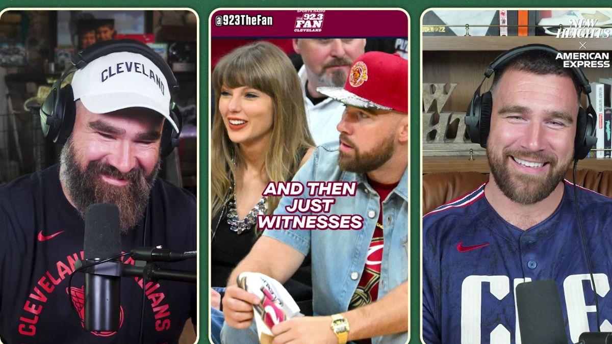 Photo of Jason Kelce, Taylor Swift and Travis Kelce
