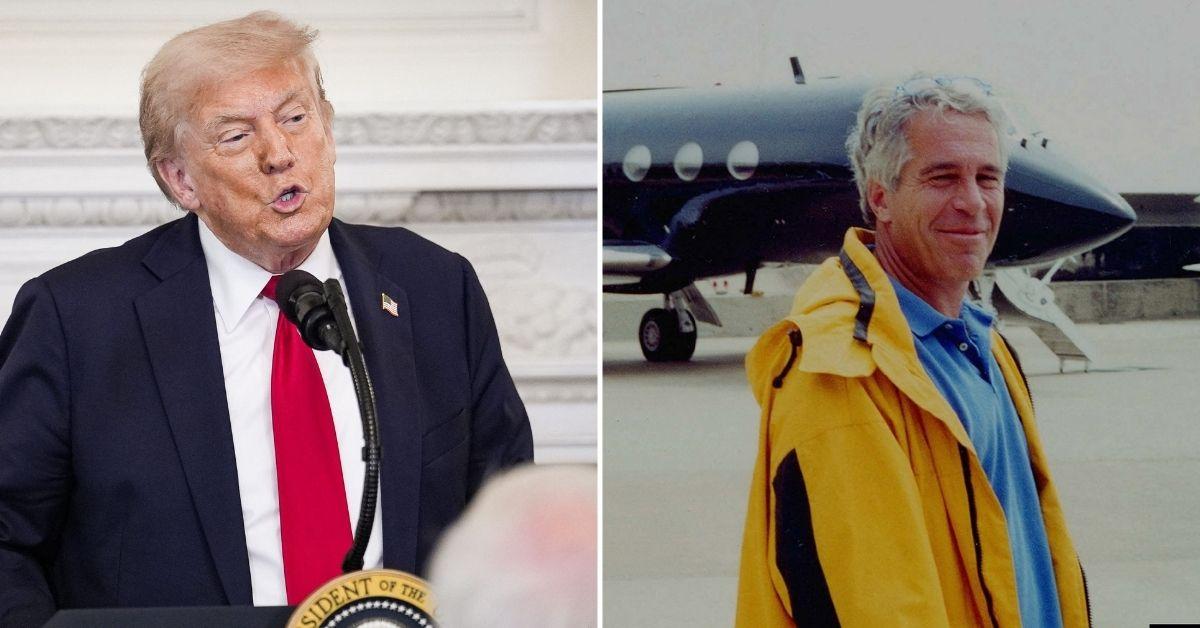 Photo of Donald Trump, Jeffrey Epstein.