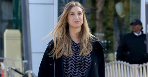 Pregnant Whitney Port visits Extra at Universal Studios