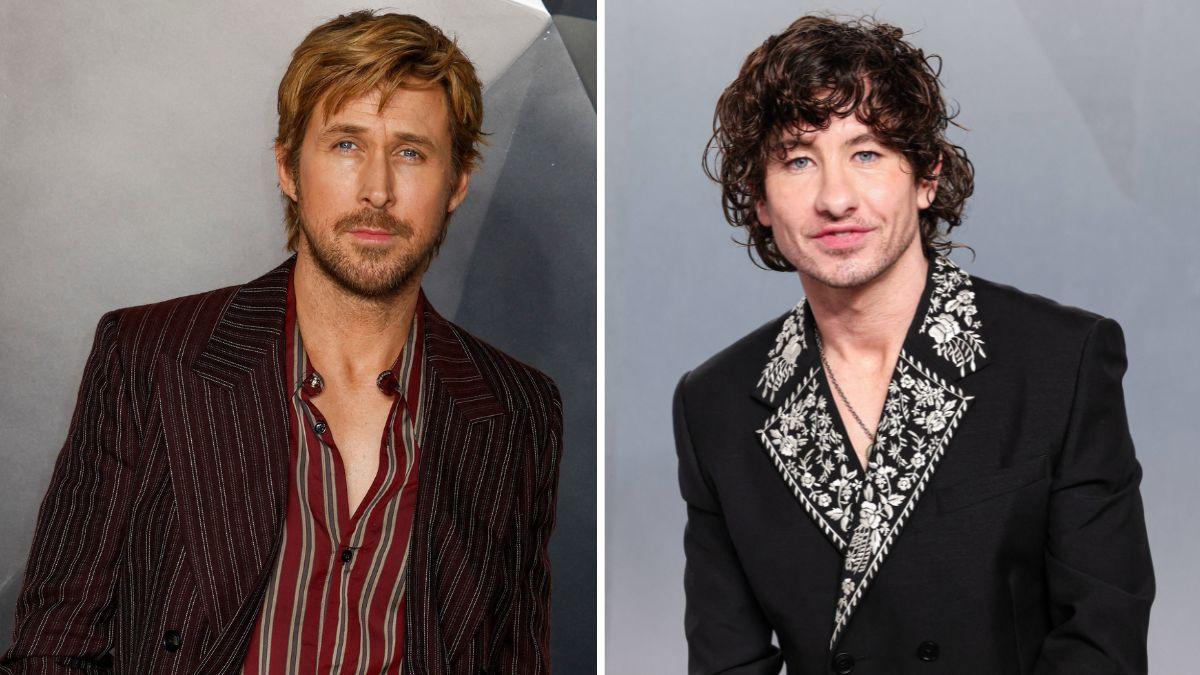 Split photo of Ryan Gosling and Barry Keoghan.