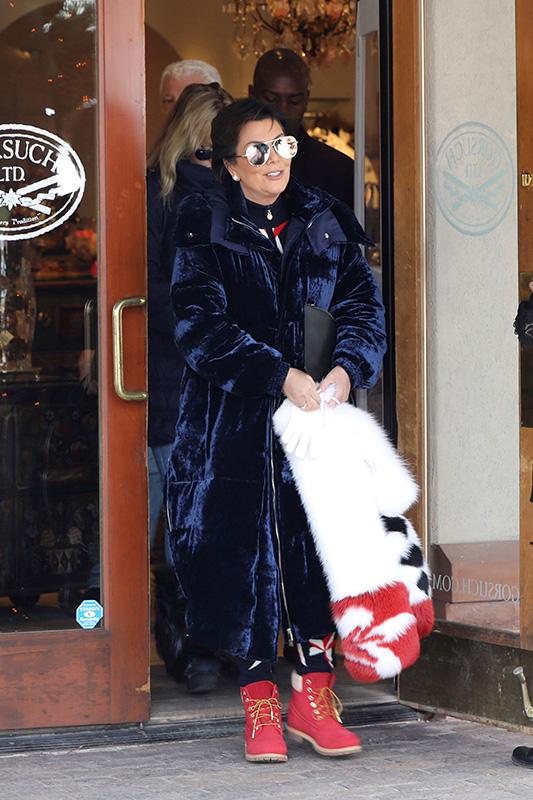 Exclusive&#8230; Premium: Kris Jenner Shopping In Aspen With Boyfriend Corey Gamble &amp; Melanie Griffith