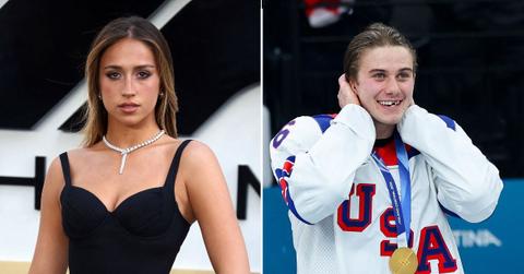 Composite photo of Tate McRae and Jack Hughes.