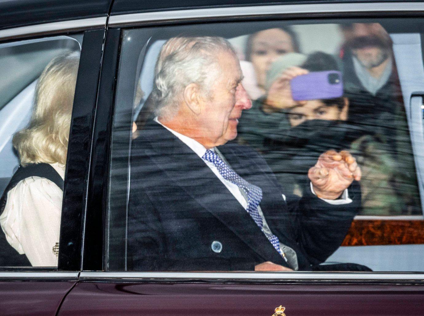 king charles smiles queen camilla first outing cancer diagnosis photos