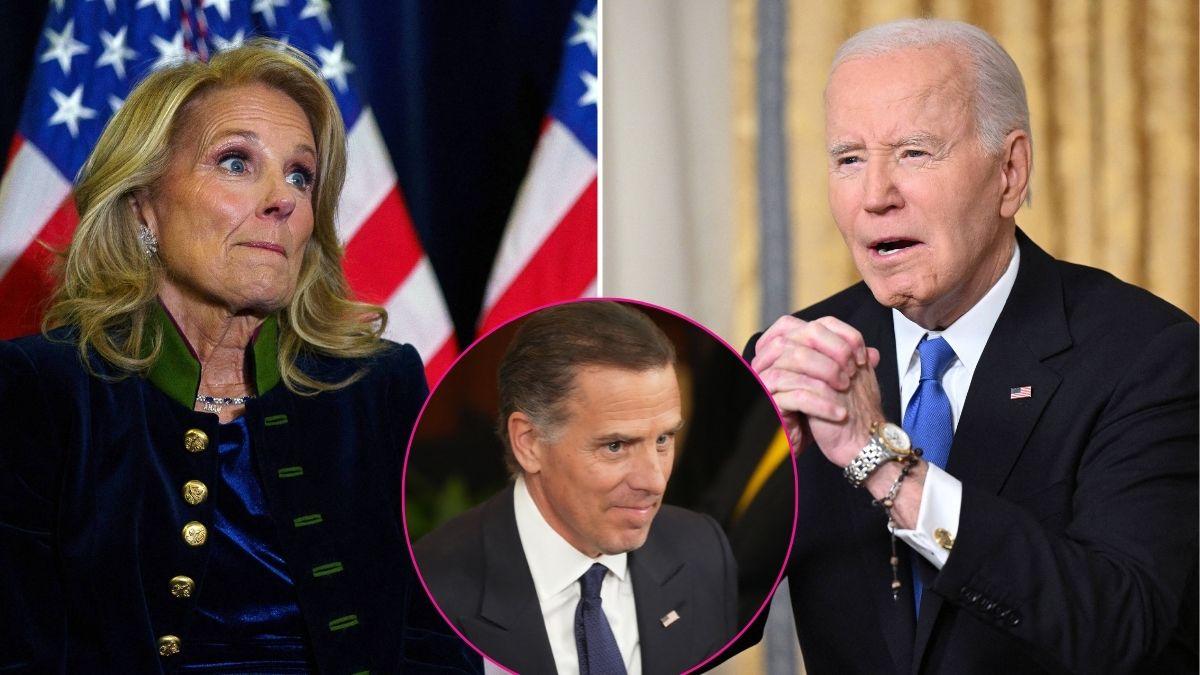 Composite photo of Jill, Hunter and Joe Biden
