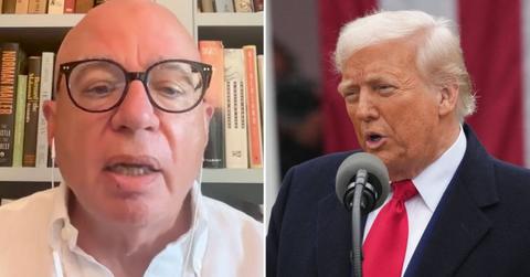 Composite photo of Michael Wolff and Donald Trump