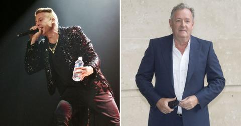 Split image of Macklemore and Piers Morgan