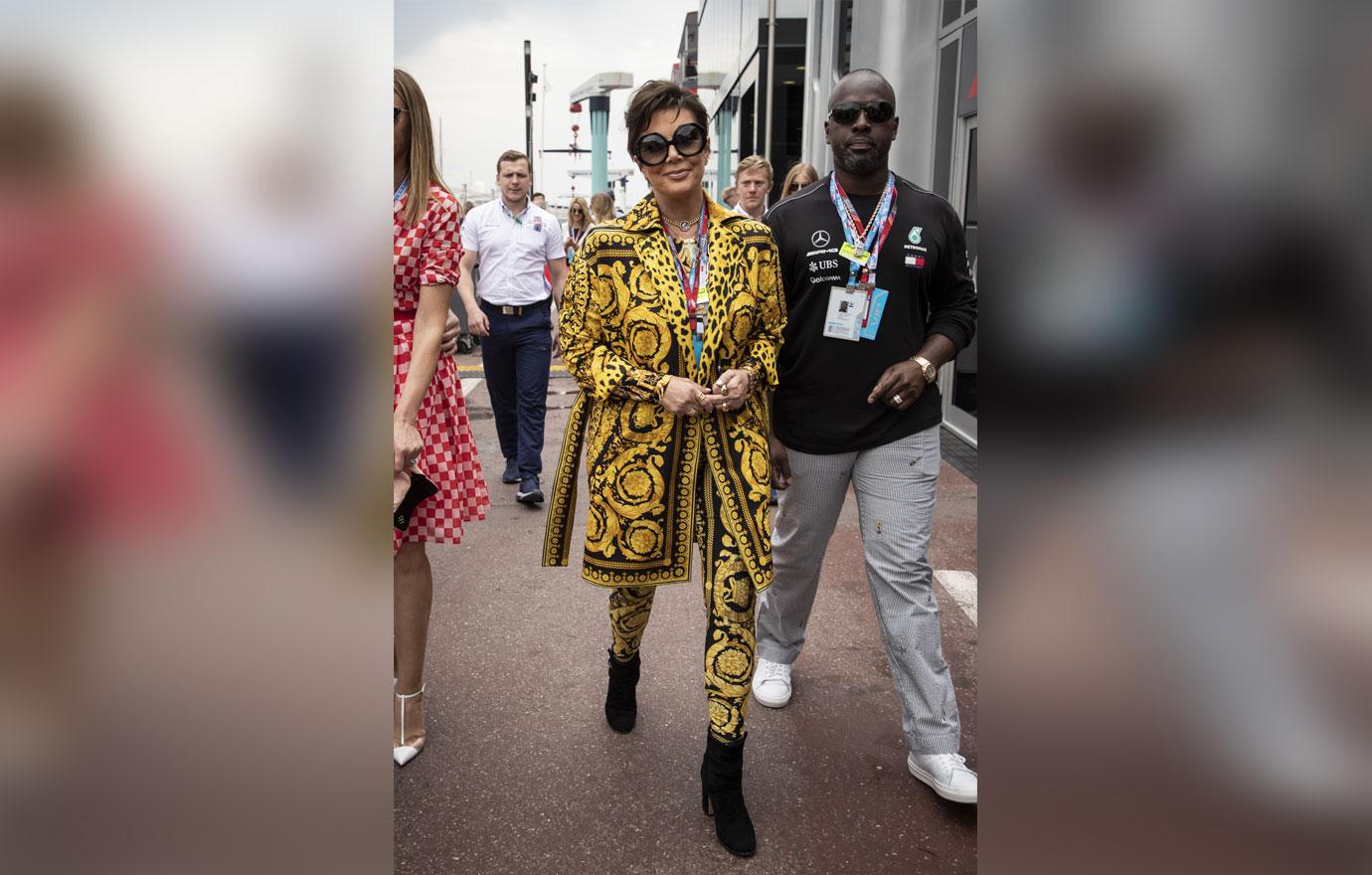 (L to R): Kris Jenner (USA), Dee Hilfiger (USA), and Tommy Hilfiger (USA).  27.05.2018. Formula 1 World Championship, Rd 6, Monaco Grand Prix, Monte  Carlo, Monaco, Race Day. Photo credit should read: XPB/Press Association  Images Stock Photo - Alamy