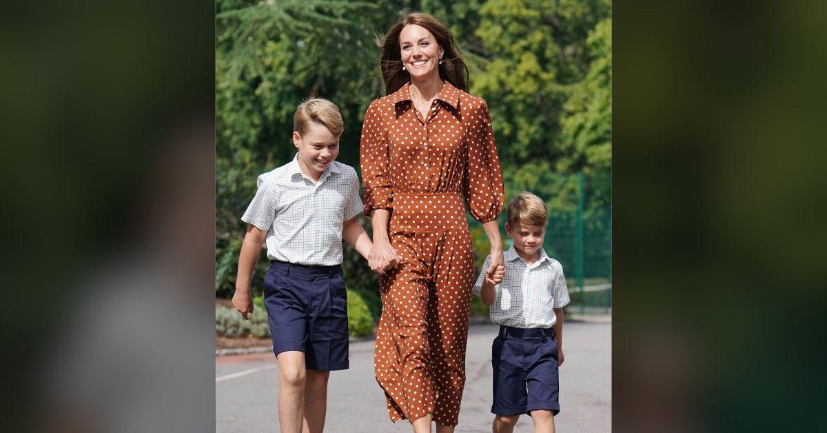 Photo of Kate Middleton, Prince George and Prince Louis 