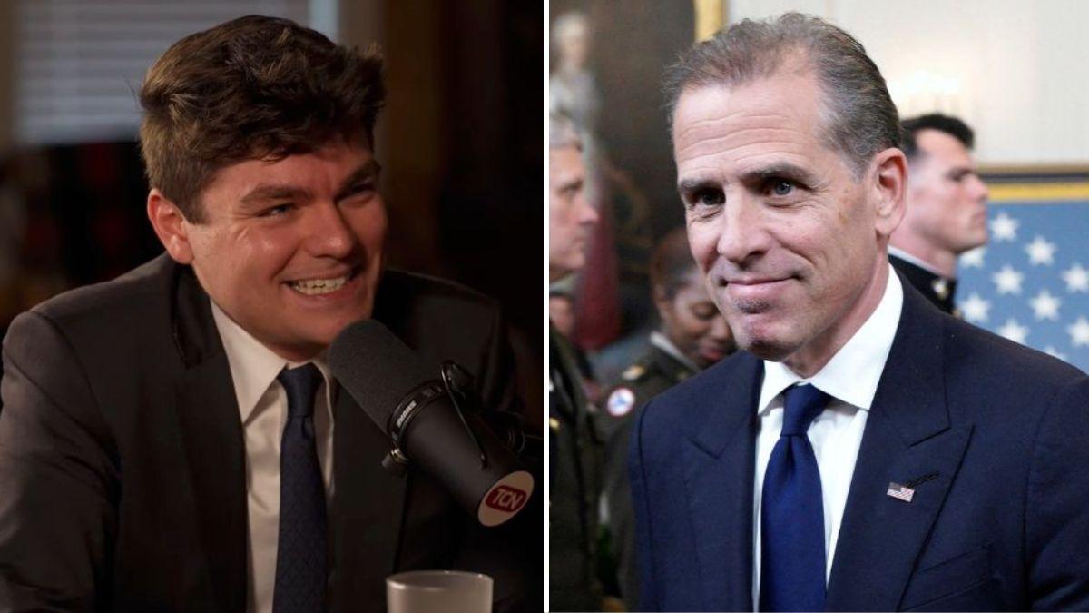 split image of Nick Fuentes and Hunter Biden