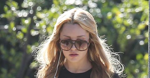 Amanda Bynes takes a morning walk around her neighborhood