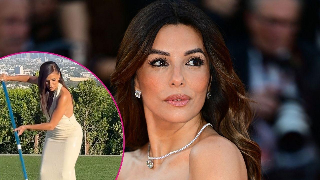 Split photo of Eva Longoria.
