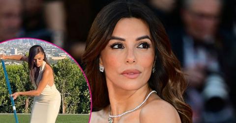 Split photo of Eva Longoria.
