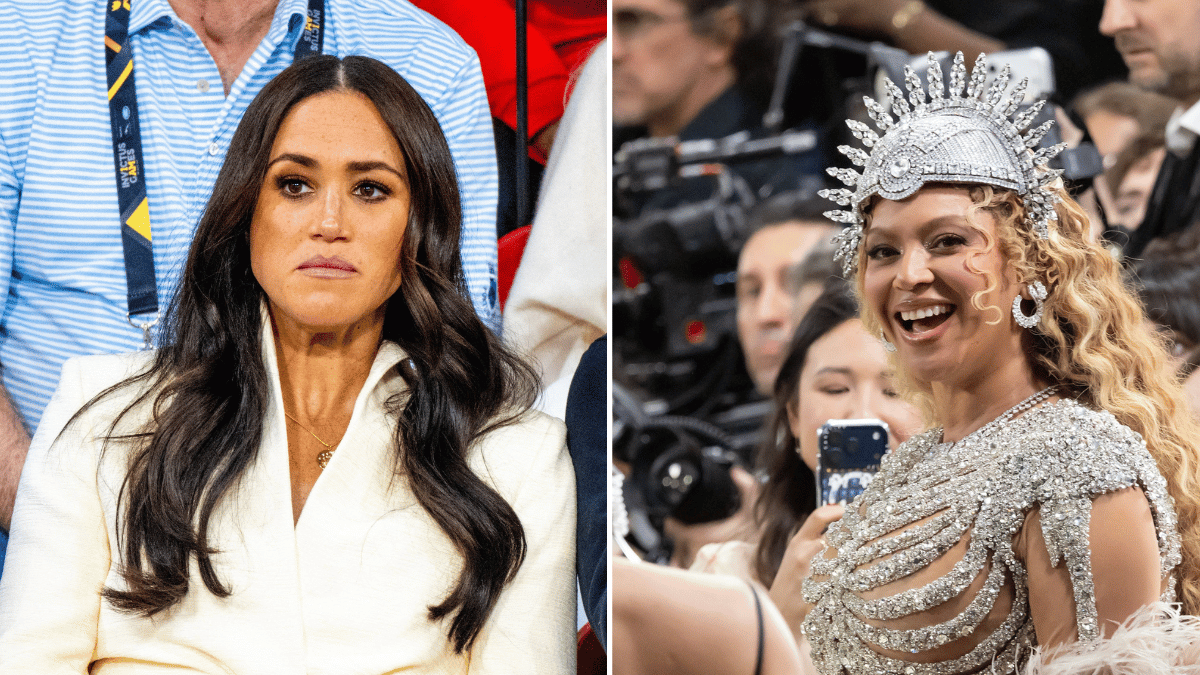 Photo of Megan Markle; photo of Beyonce