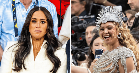 Photo of Megan Markle; photo of Beyonce