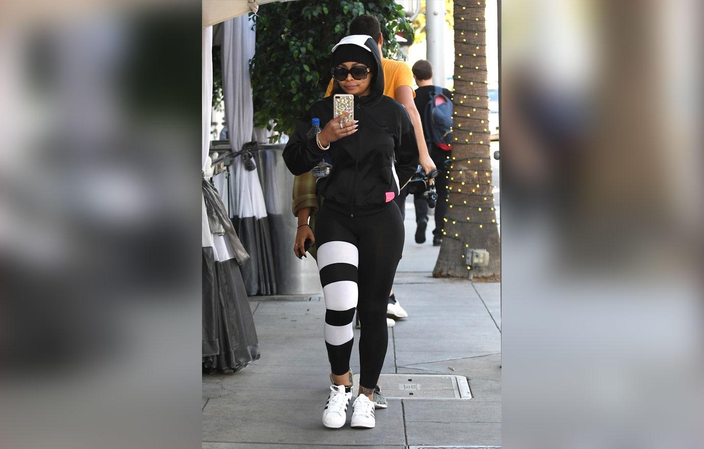 Blac Chyna Wears See-Through Leggings Shopping At Saks Fifth Amid