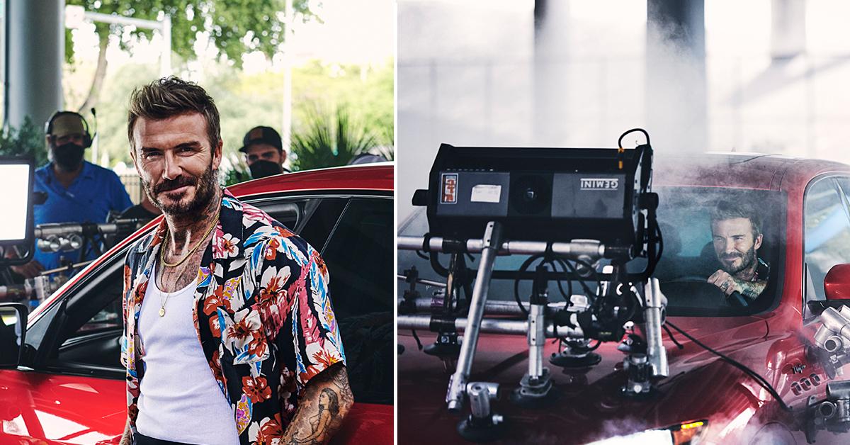 david beckham behind the scenes of maserati ad