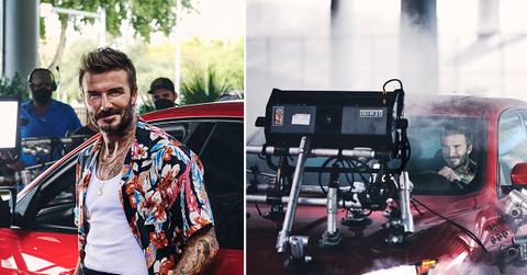 david beckham behind the scenes of maserati ad
