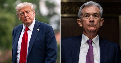 photo of Donald Trump and Jerome Powell