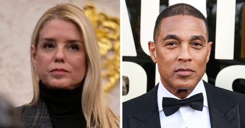 split photo of Pam Bondi & Don Lemon
