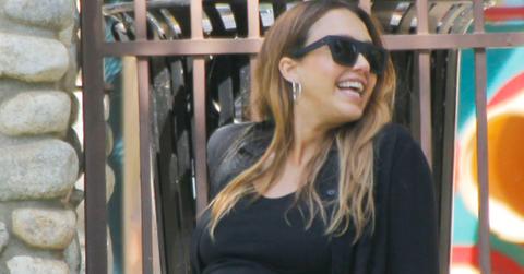 Jessica alba pregnant belly wide