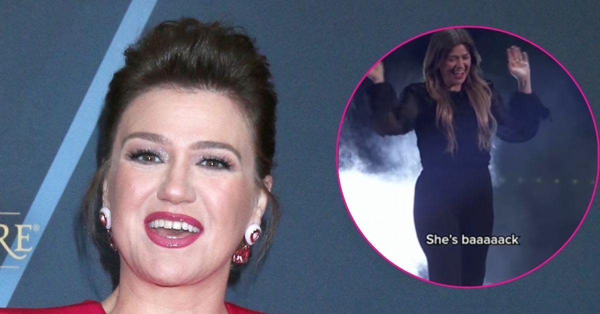 split photo of Kelly Clarkson