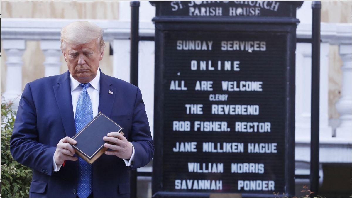 President Donald Trump prays he goes where the good people go. 