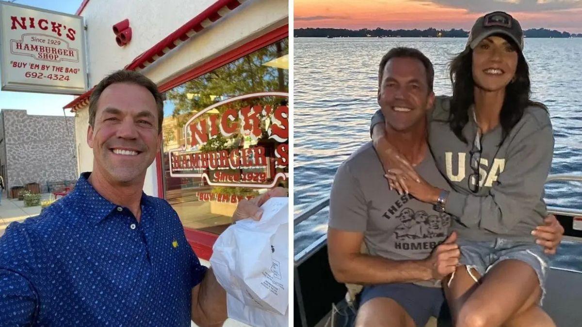 Split photo Byron and Kristi Noem