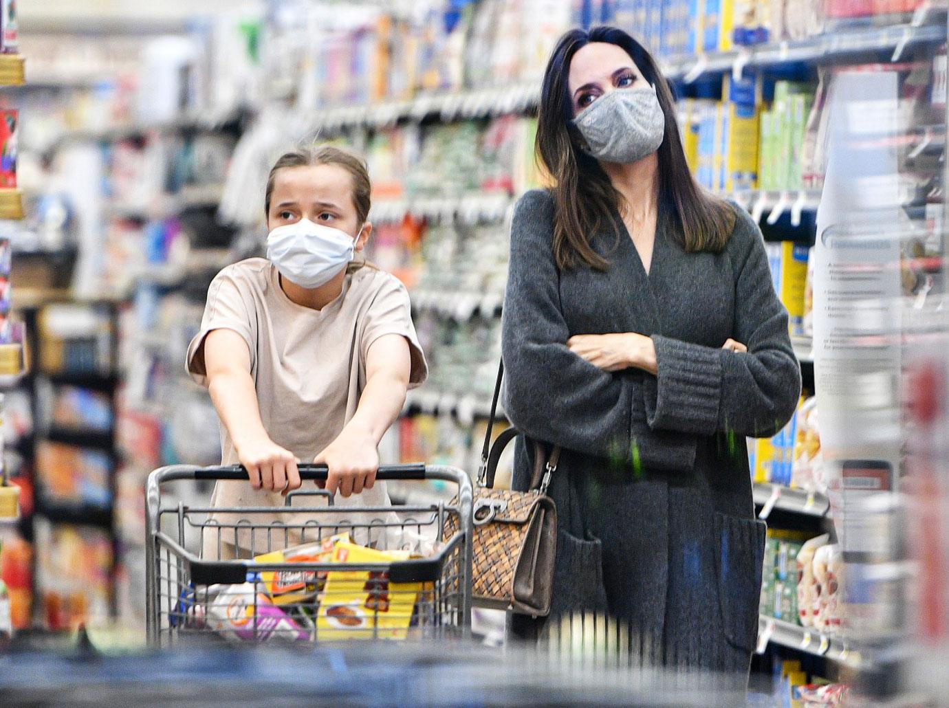 Angelina Jolie & Son Knox Go Food Shopping: Photo – Hollywood Life