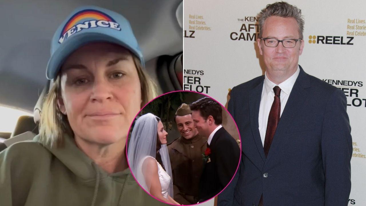 Split photo of Mia Perry and Matthew Perry
