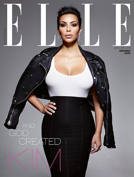 Kim kardashian elle uk leather lg