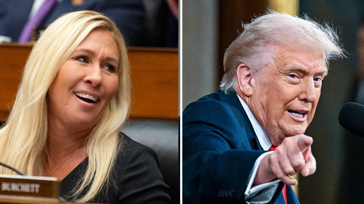 split of Marjorie Taylor Greene & Donald Trump. 