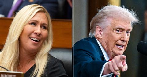 split of Marjorie Taylor Greene & Donald Trump.