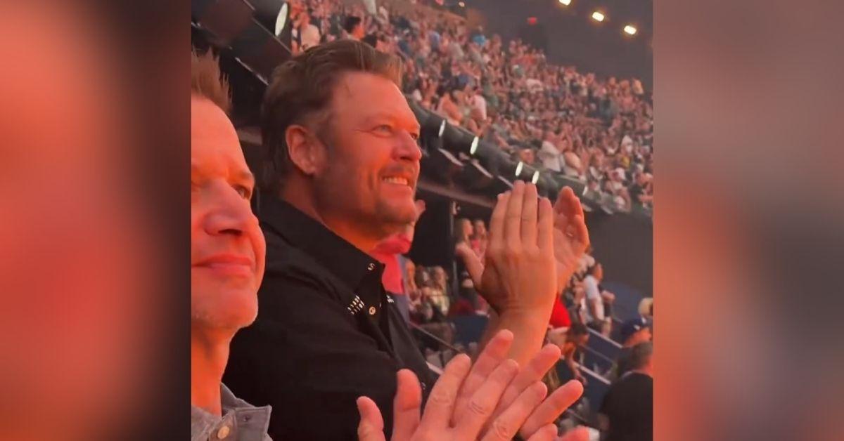 image of Blake Shelton finally attended Gwen Stefani’s No Doubt residency show at the Sphere in Las Vegas.