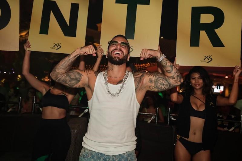 global superstar maluma parties at xs nightclub inside wynn las vegas on sept photo credit mike kirschbaumjpg