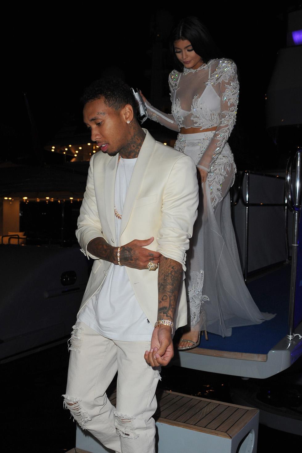 KYLIE JENNER  AND TYGA ARRIVES AT MAIL ONLINE YACHT PARTY