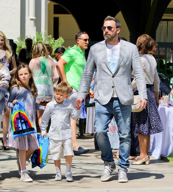 Jennifer Garner and Ben Affleck look happy as they leave Easter church service