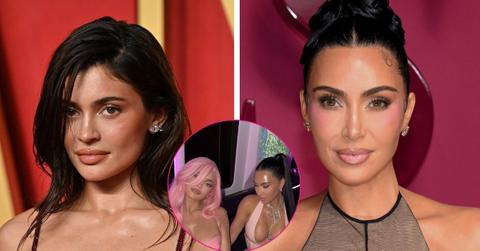 kylie jenner kim kardashian latex dresses