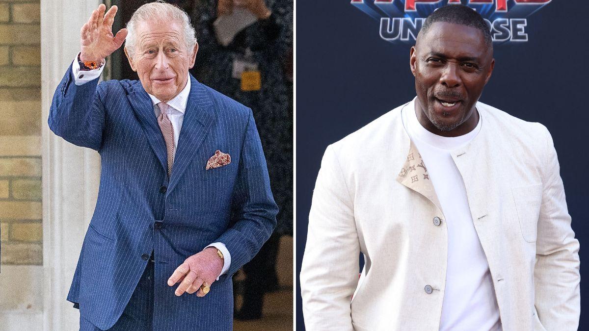 Image of King Charles hosted a public event alongside actor Idris Elba at the National Youth Music Theatre in London.