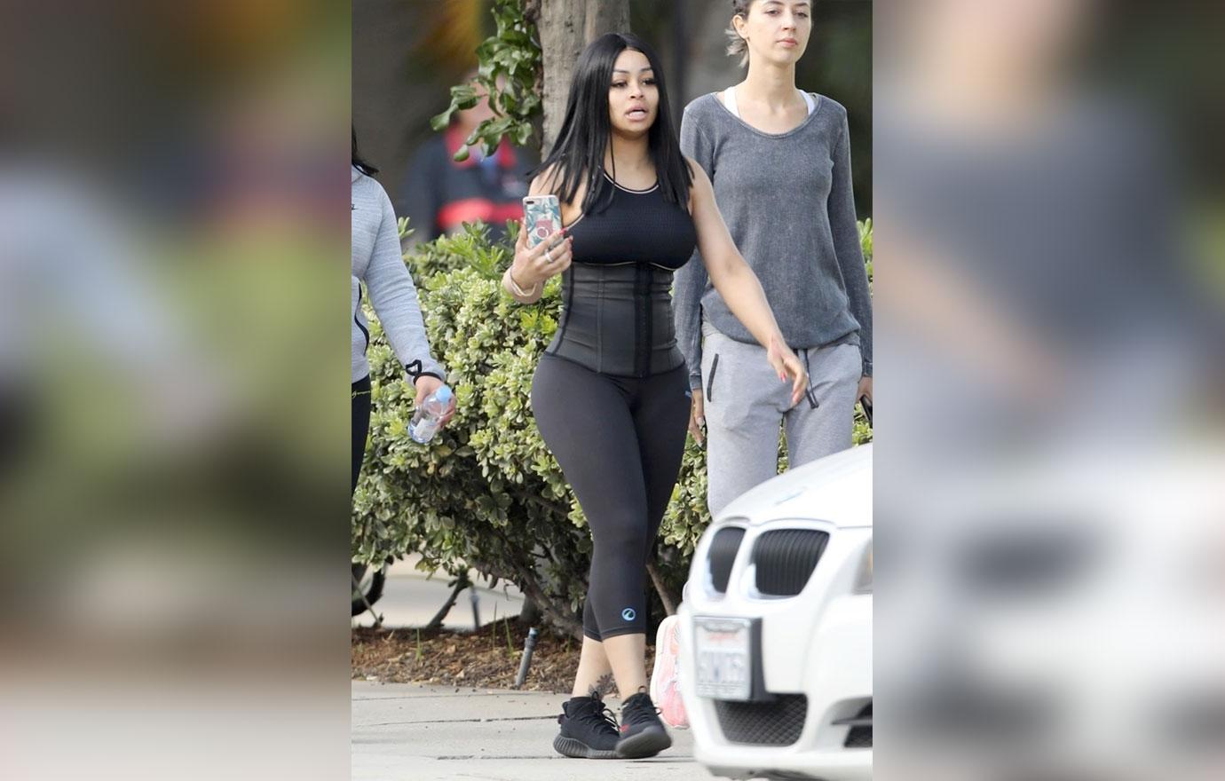 Blac Chyna Jogs In Skintight Leggings And A Waist Trainer