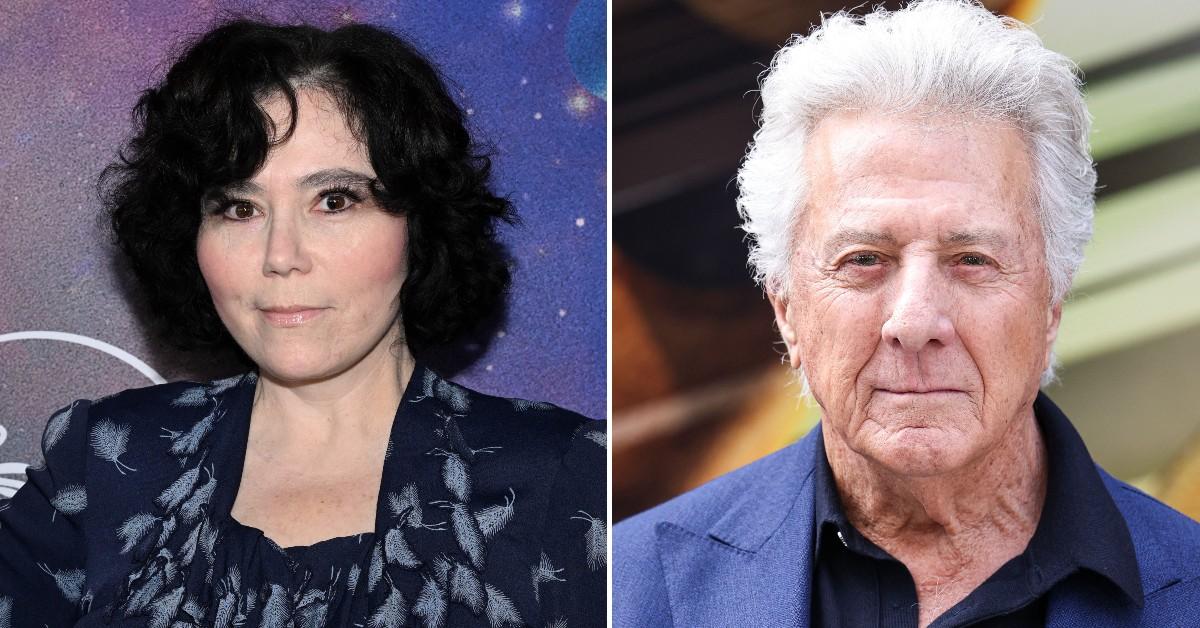 Photo of Alex Borstein and image of Dustin Hoffman.