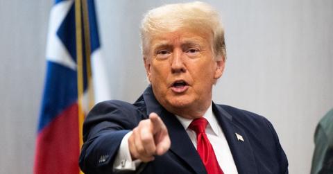 Photo of Donald Trump pointing at the camera.