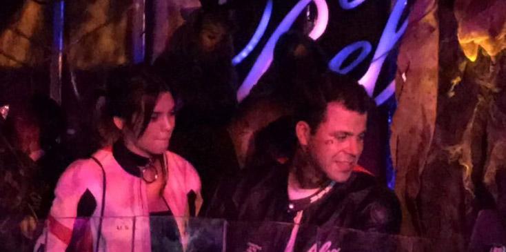 *EXCLUSIVE* Kendall Jenner gets close to DJ Pizza Boy at Bootsy Bellows