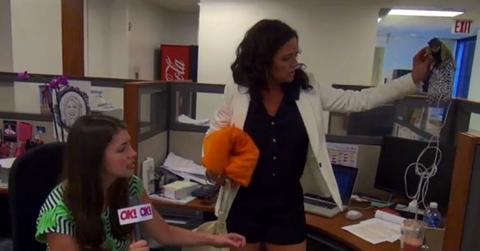 Jenni Pulos in the OK! offices