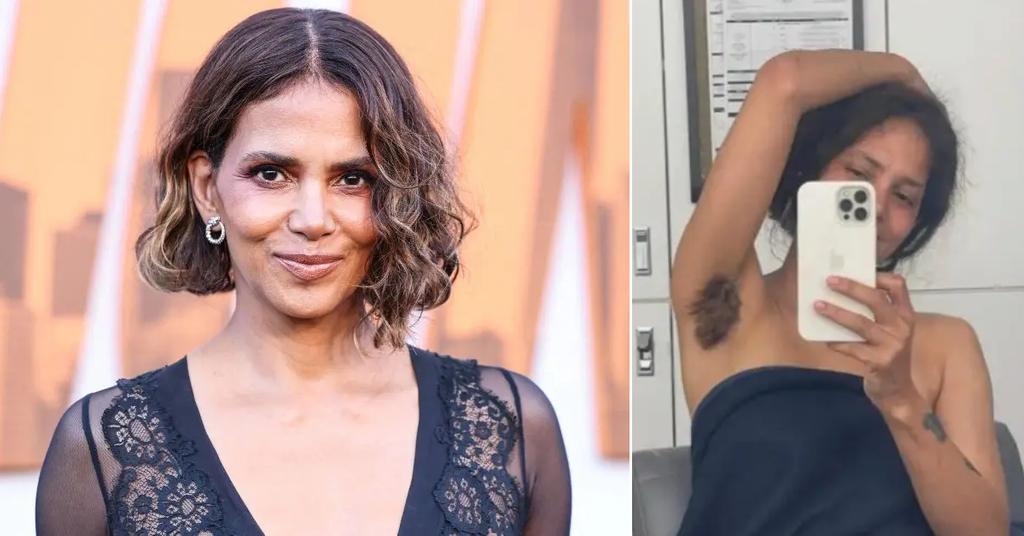 Halle Berry Goes Topless While Showing Off Her Fake Armpit Hair Photo