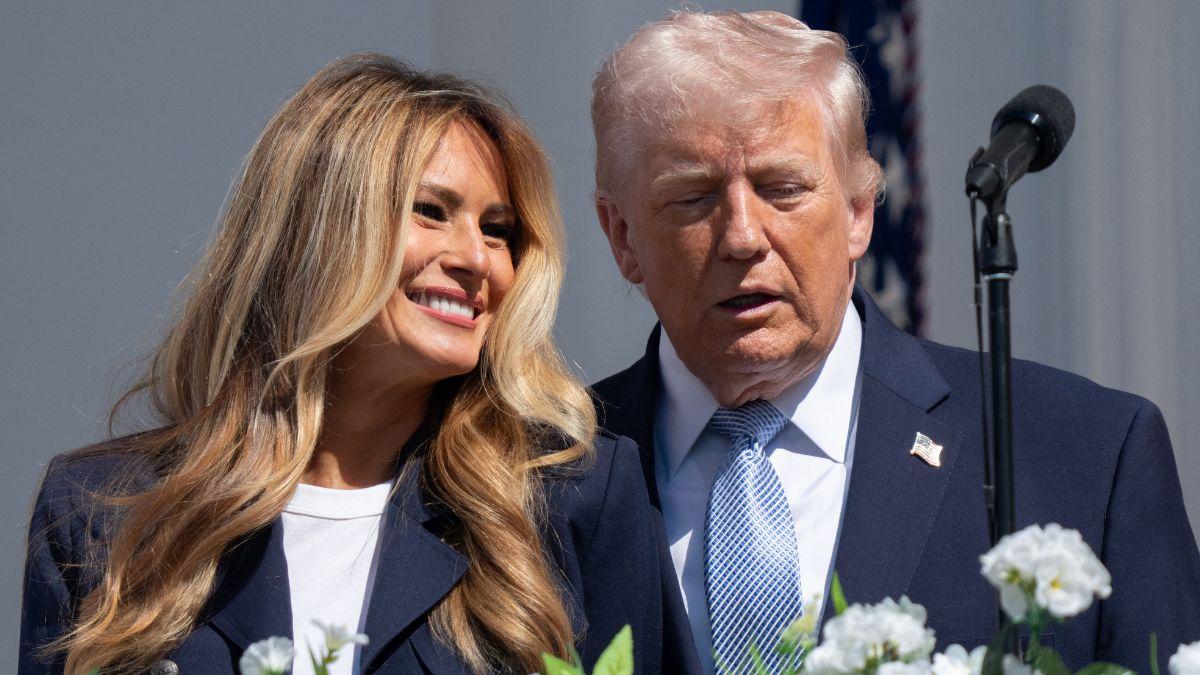 image of Donald Trump claimed his wife 'has the biggest movie' at the event.