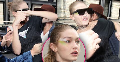 Gigi Hadid Lashes Out Elbows Male Attacker Face ok wide