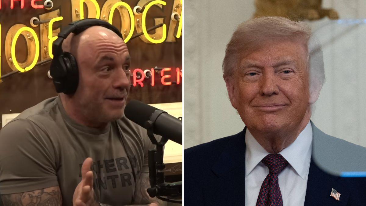 Photo of Joe Rogan and Donald Trump.